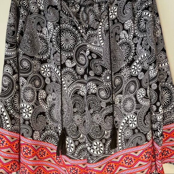 By Design Black & Pink Patterned Blouse Size L - Picture 12 of 12